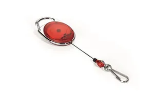 Namensschildhalter Style, rot, versenkbar, Karabiner, LANGLEBIG